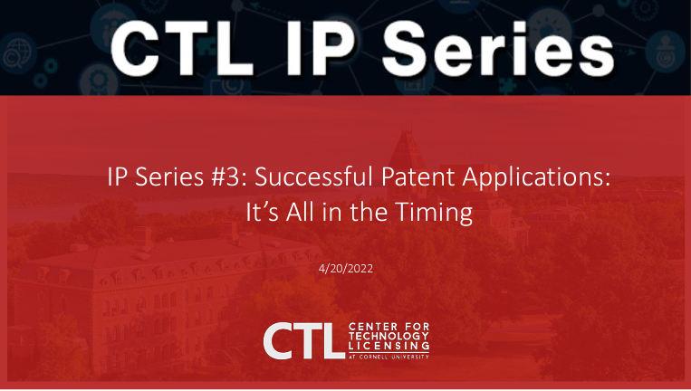 CTL IP Series Successful Patent Applications