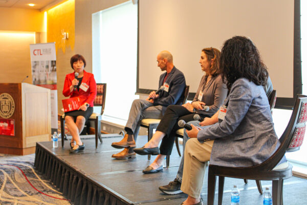 Panelists during the "Building Bridges from Scientific Discovery to Societal Impact"