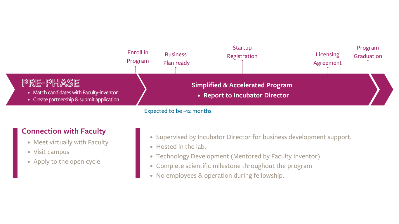 Ignite Fellow for New Ventures program duration chart