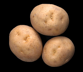 three small round shaped tubers